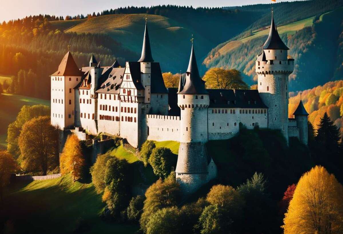 Les forteresses médiévales allemandes en paysage contrasté