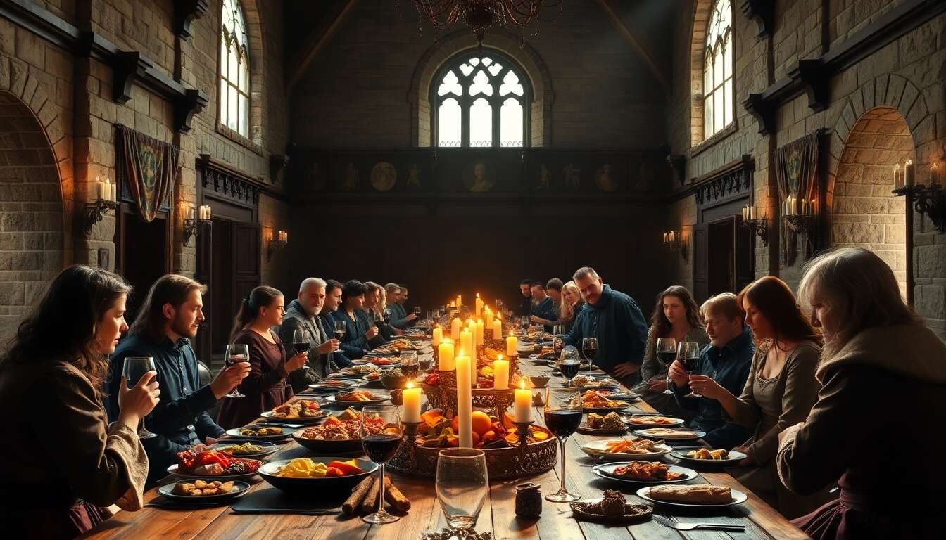 Gastronomie d'époque : saveurs et traditions culinaires dans les bourgs médiévaux