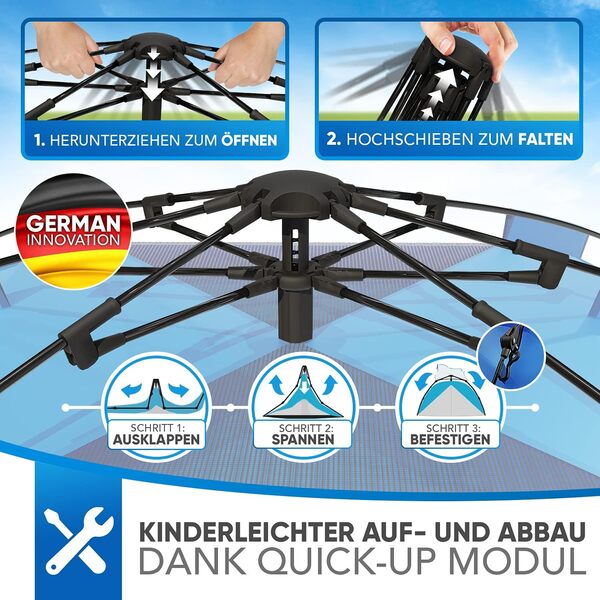 Aretus - tente de camping 2 - 4 Personnes MONTAGE et DEMONTAGE rapide EN 45 SECONDES -Extra grande & légère - tente 3 places idéal pour randonnée familiale, du trekking deux entrées tentes