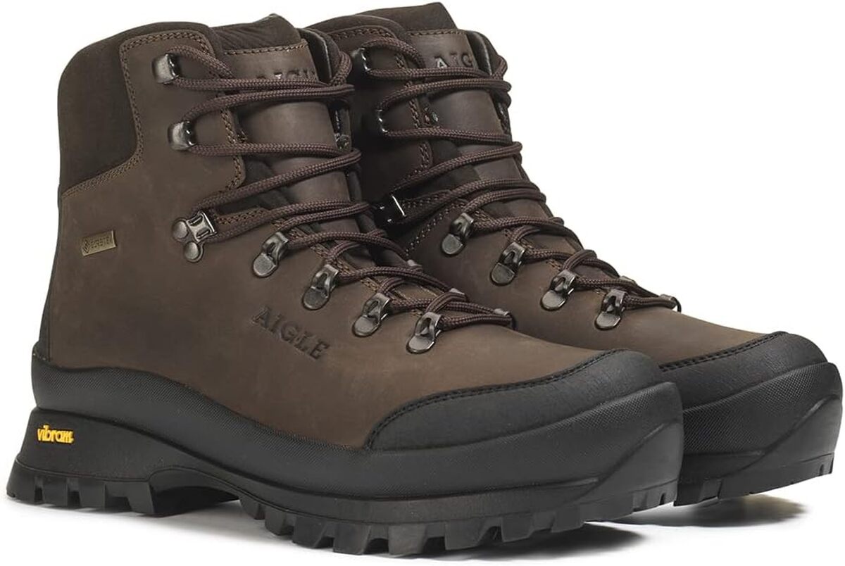 Test : chaussure de randonnée Aigle Muntagna GTX pour homme (dark brown, 44 EU)