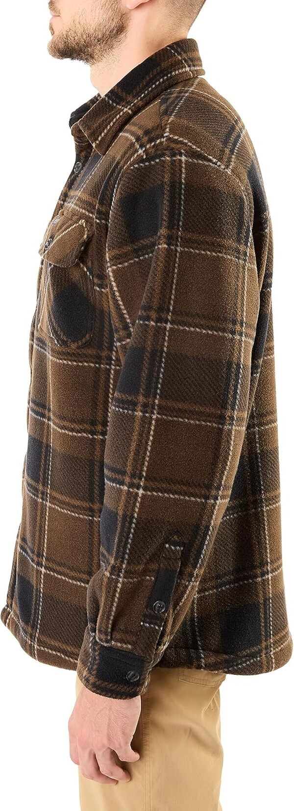 Smith's Workwear Veste chemise polaire doublée Sherpa pour homme