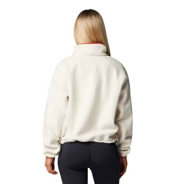 Découvrez notre test détaillé du fleece Helvetia II cropped half snap en chalk : style épuré, confort optimal et qualité supérieure pour vos journées casual.