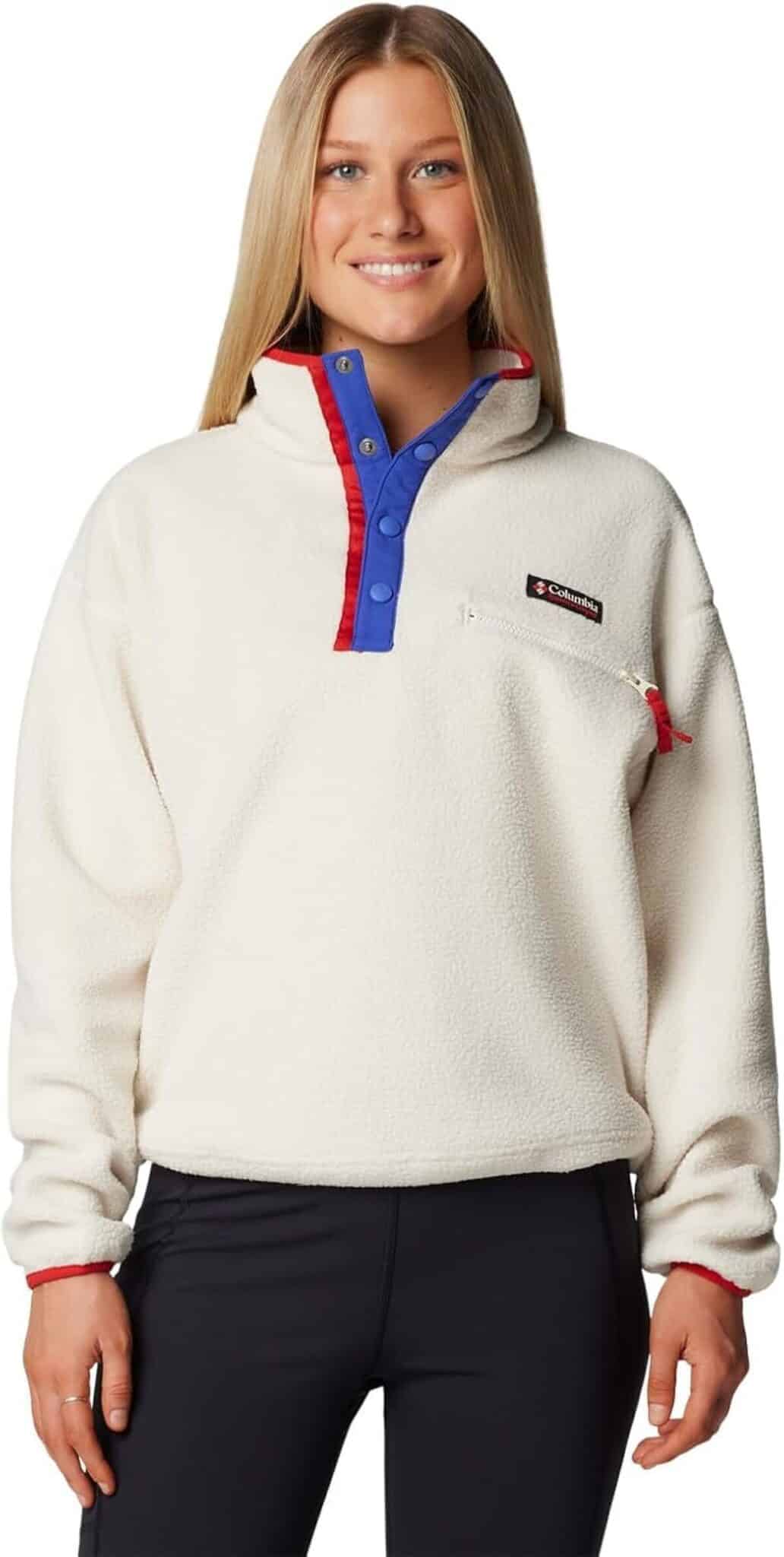 Test du Helvetia II cropped half snap fleece chalk : style et confort