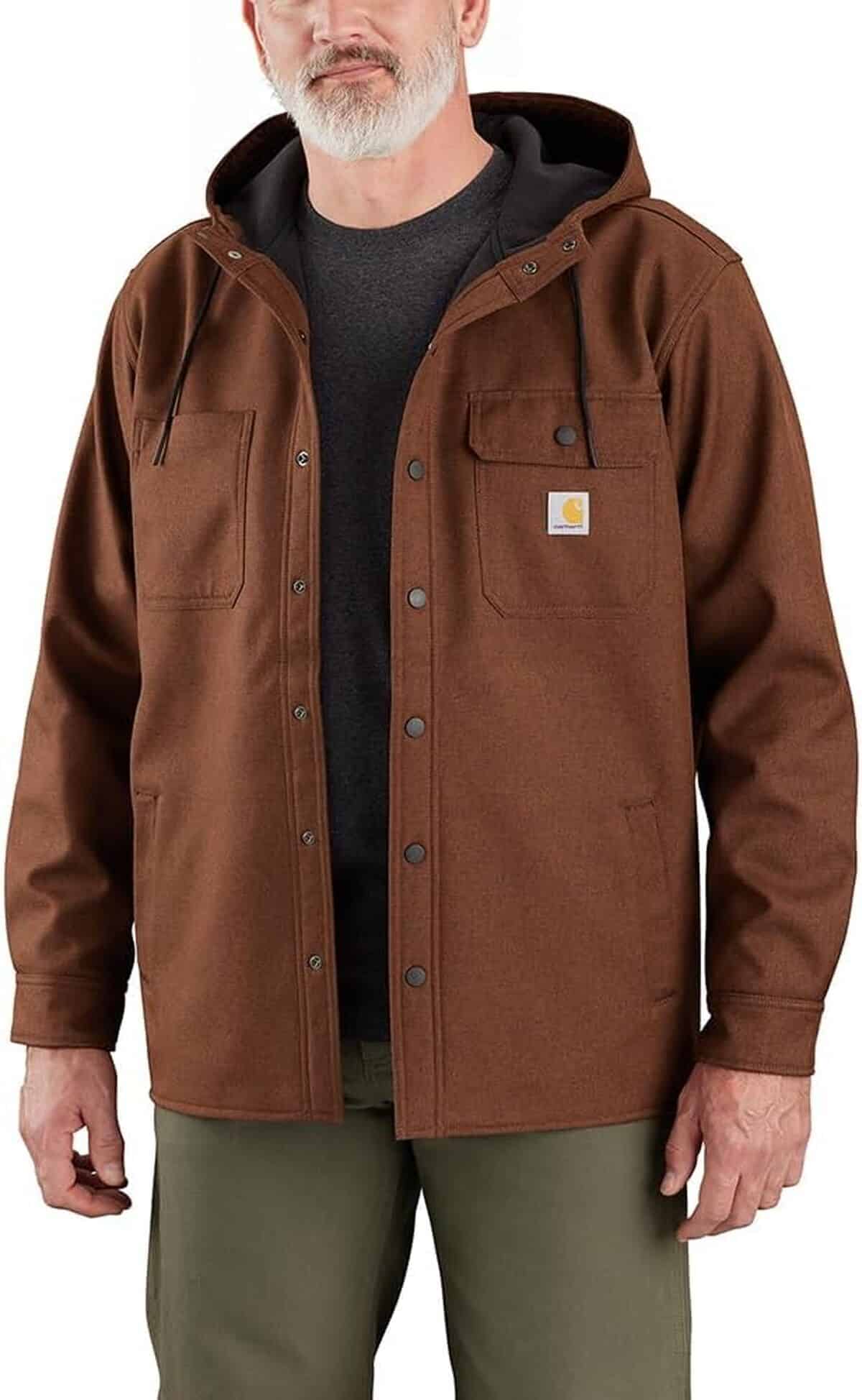 Test : chemise à capuche résistante Carhartt Rain Defender cèdre foncé XL